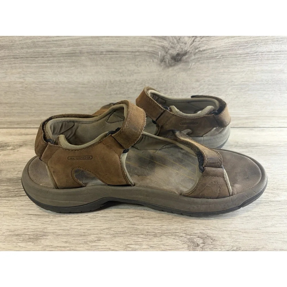 Teva Langdon River Sport Hiking Outdoor Sandals Mens 10 Leather Shoes 1002263